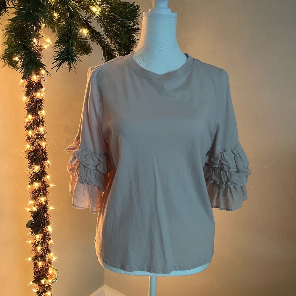 H&M Pink Ruffle Top